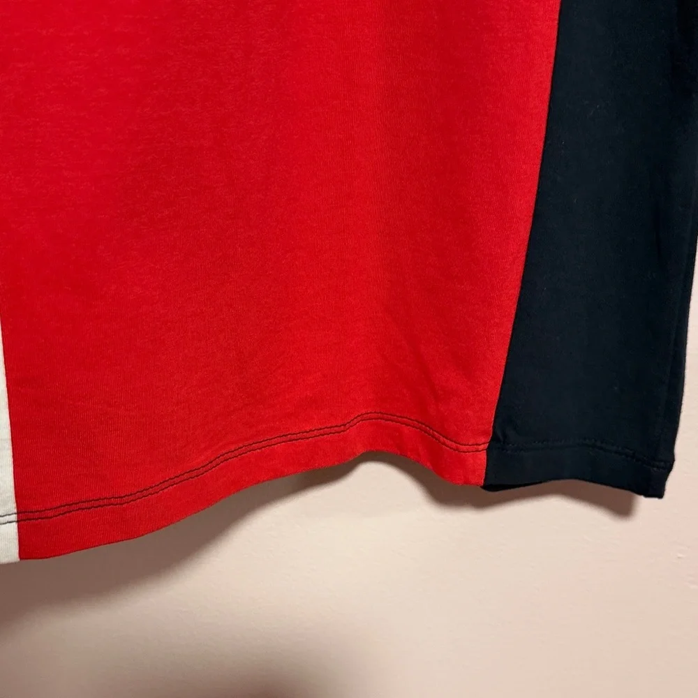 Tommy Hilfiger Women's Color Block Tee in Red, White, and Black - Picture 7 of 8